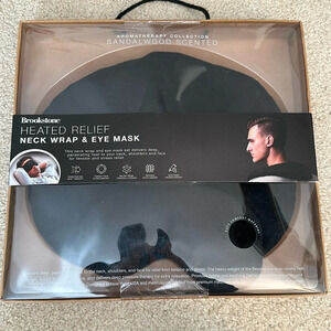 Brookstone - heated relief neck wrap, and eye mask